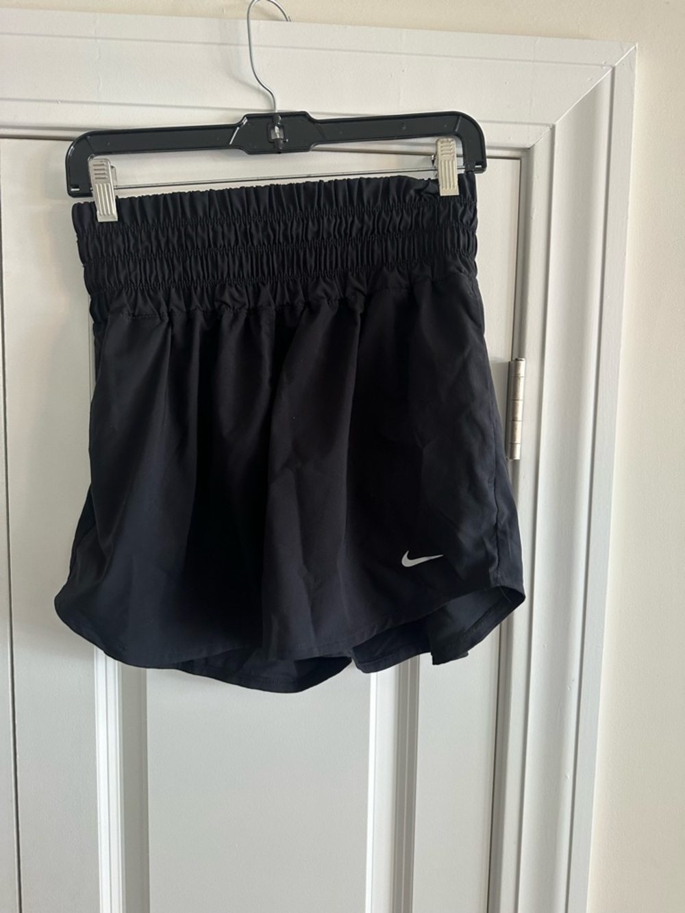 Nike Women’s “Dri-fit” Black Athletic Shorts with Elastic High Waist. Medium